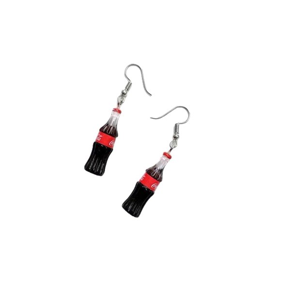 NEW!! COCA COLA Bottle Dainty Dangle Earrings - CHARMING LIGHTWEIGHT GAG GIFT - Picture 5 of 8